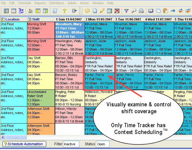 Scheduling Software by Asgard Screenshot