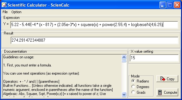 Scientific Calculator - ScienCalc Screenshot