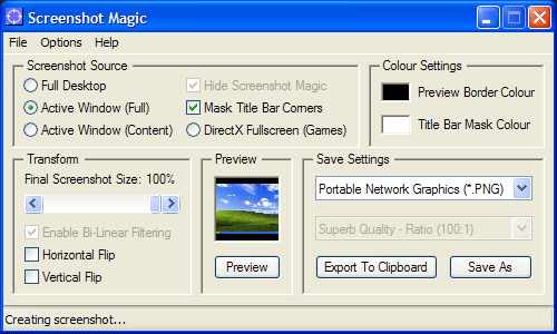 Screenshot Magic Screenshot