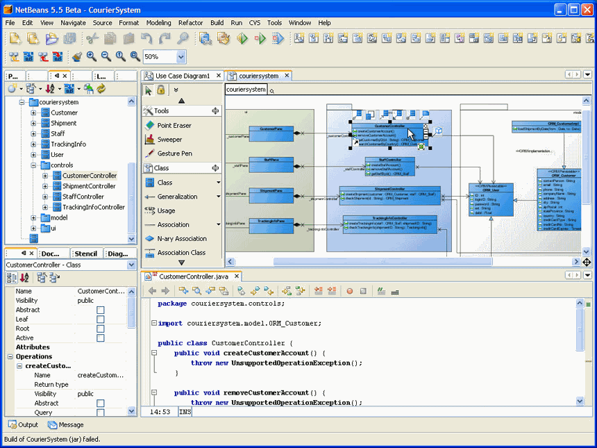 SDE for NetBeans (ME) for Windows Screenshot