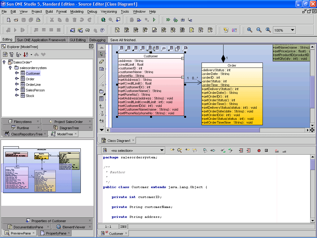 SDE for Sun ONE (CE) for Linux Screenshot