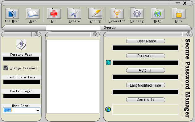 Secure Password Manager Screenshot