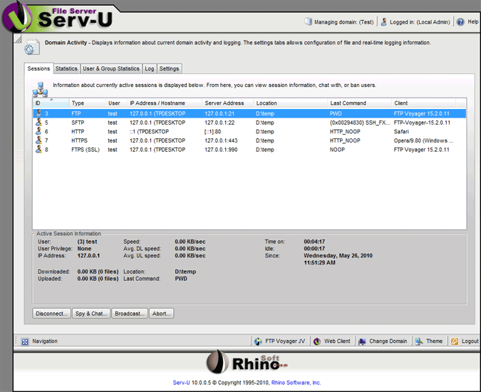 Serv-U Screenshot