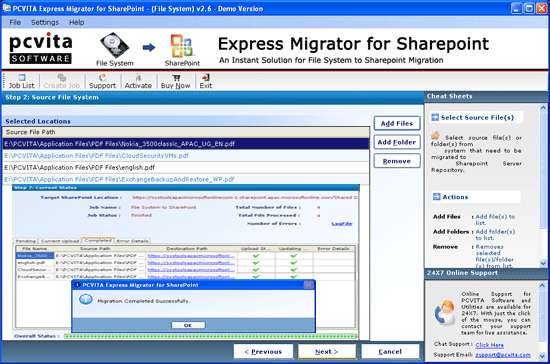 SharePoint Migrator Screenshot
