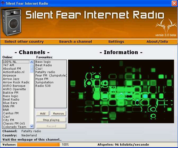 Silent Fear Internet Radio Screenshot