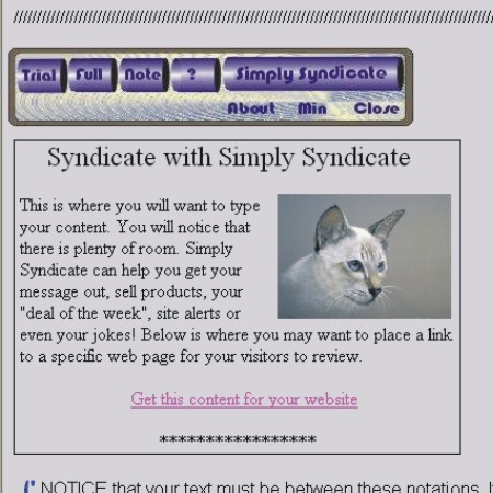 Simply Syndicate Trial Screenshot