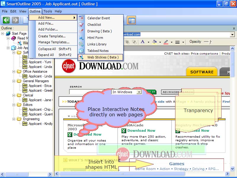 SmartOutline 2007 Screenshot