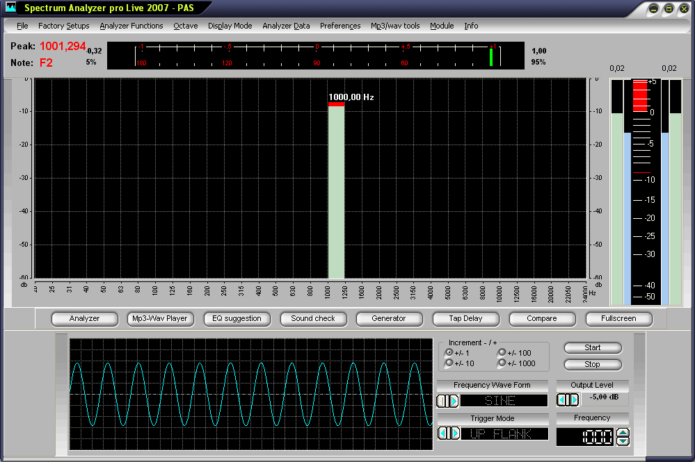 Spectrum Analyzer pro Live Screenshot
