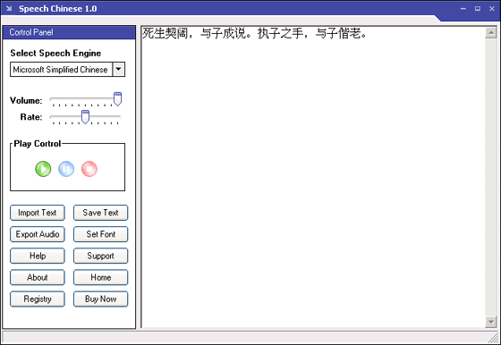 Speech Chinese Screenshot
