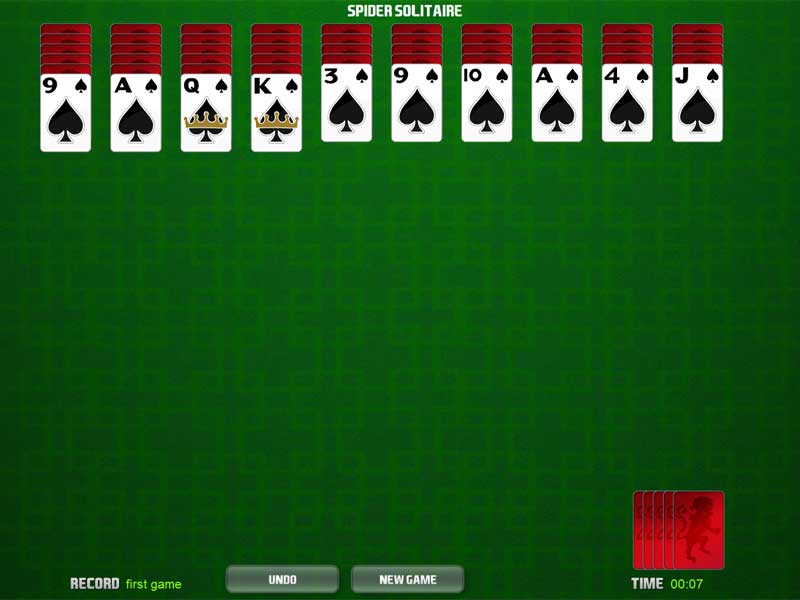 free spider solitaire and free cell card games