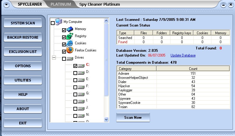SpyCleaner Platinum Screenshot