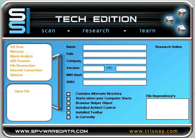 Spyware Interrogator - Tech Edition Screenshot