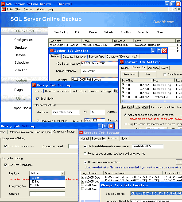 SQL Server Backup Screenshot