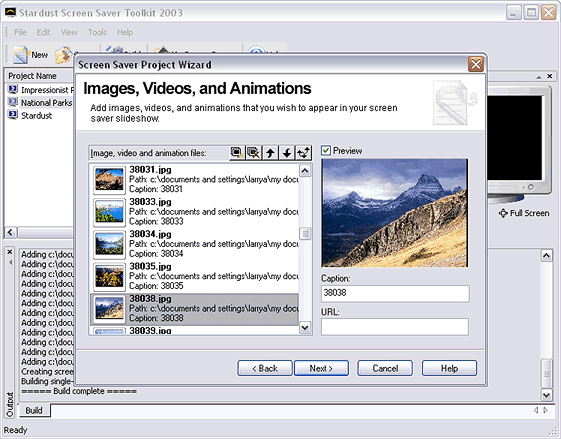 Stardust Screen Saver Toolkit 2003 Screenshot