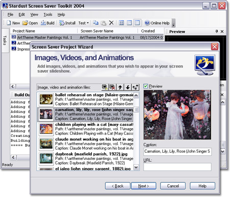 Stardust Screen Saver Toolkit 2004 Screenshot
