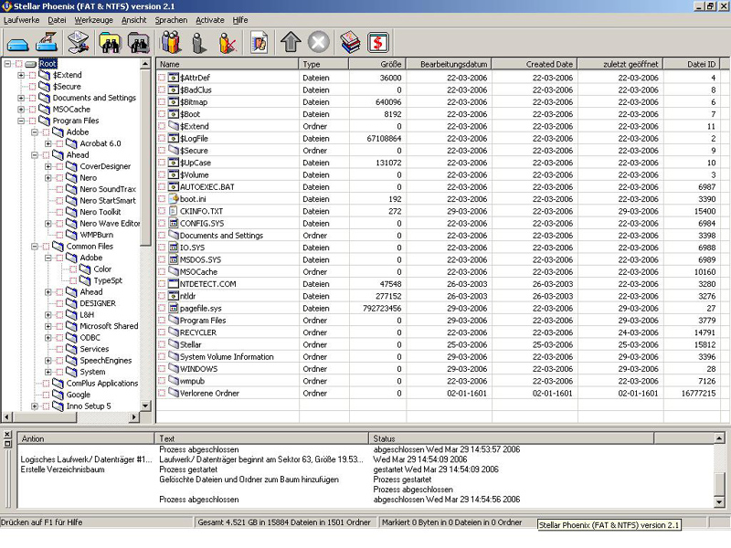 Stellar Phoenix FAT & NTFS - Datenrettung Software f??r Windows Screenshot