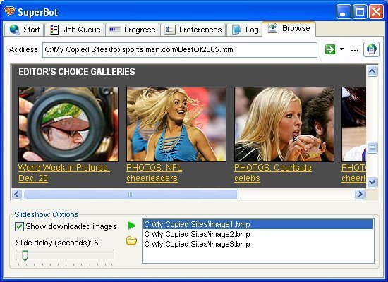SuperBot Offline Browser Screenshot