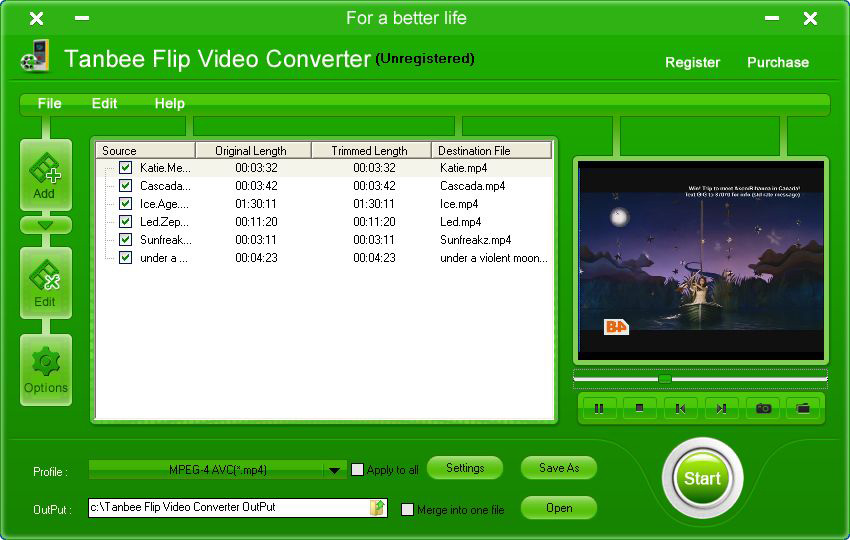 Tanbee Flip Video Converter Screenshot