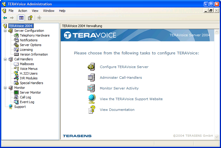 TERAVoice Server Screenshot