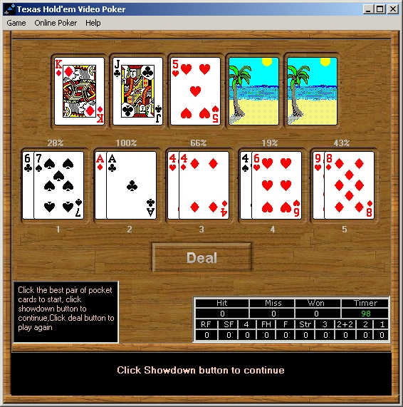 Texas Hold'em Video Poker Screenshot