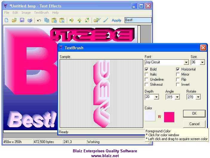 Text Effects by Blaiz Enterprises Screenshot