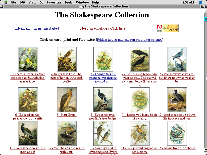 The Shakespeare Collection Screenshot