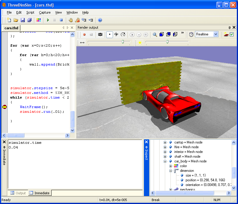 ThreeDimSim:3D Mechanics simulator Screenshot