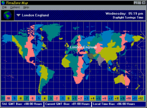 Time Zone Map Screenshot