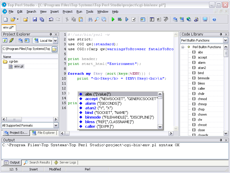 Top Perl Studio Screenshot
