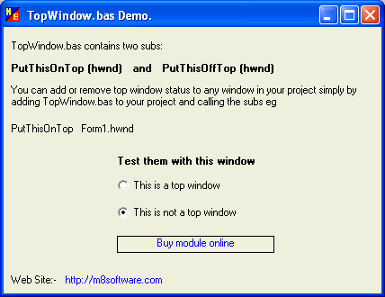TopWindow.bas Screenshot