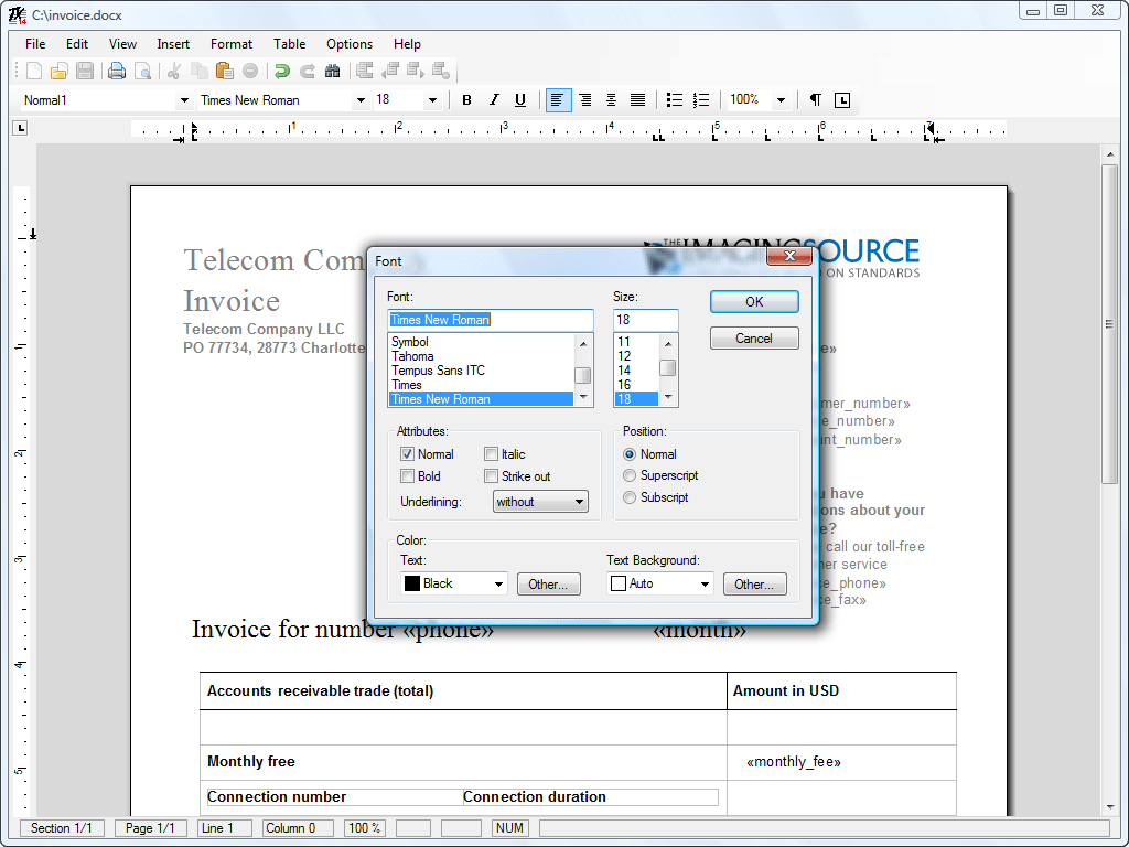TX Text Control ActiveX Professional Screenshot