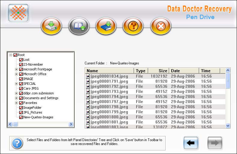 USB Memory Stick Data Recovery Software Screenshot