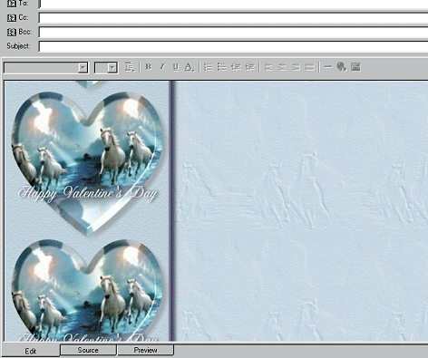 Valentines III Email Stationery Screenshot