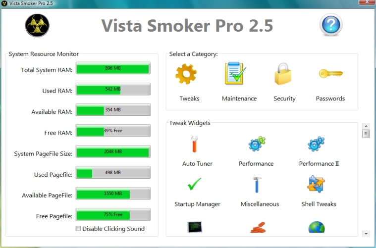 Vista Smoker Pro Screenshot