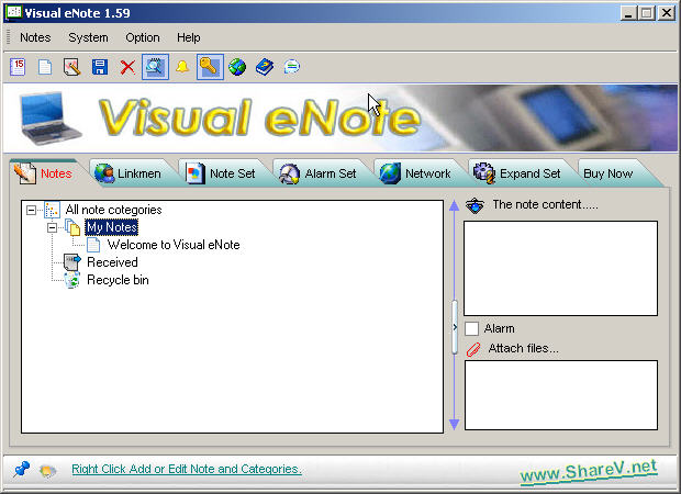 Visual eNote Desktop Edition Screenshot