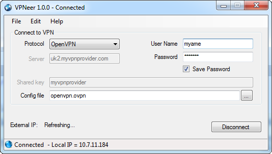 VPNeer Screenshot
