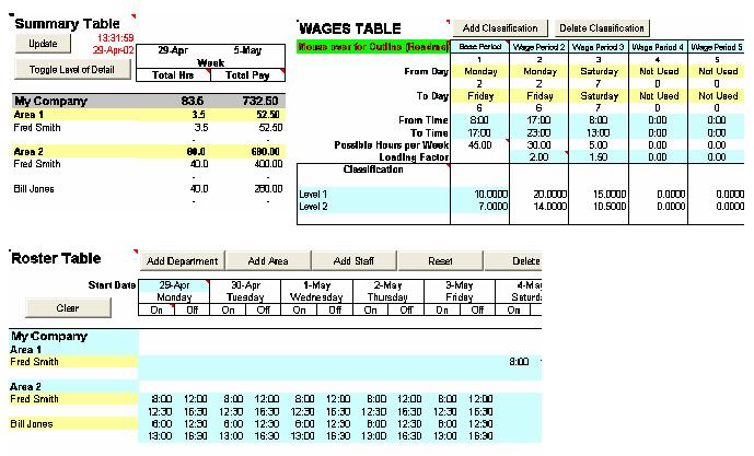 Wage Calculator Excel Screenshot
