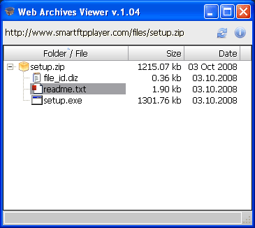 Web Archives Viewer Screenshot