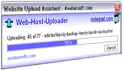 Web-Host-Uploader Screenshot
