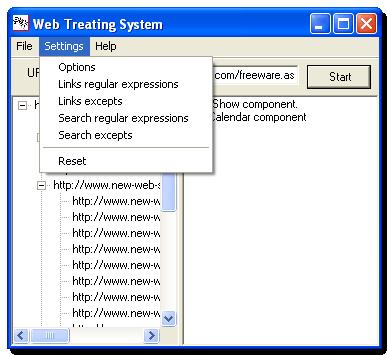 Web Treating System Screenshot