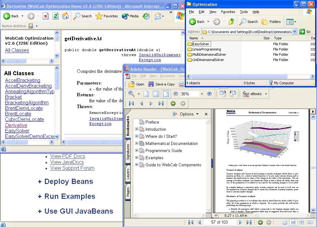 WebCab Optimization (J2SE Edition) Screenshot