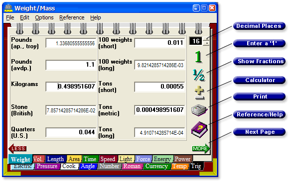 Weights And Measures Plus Screenshot