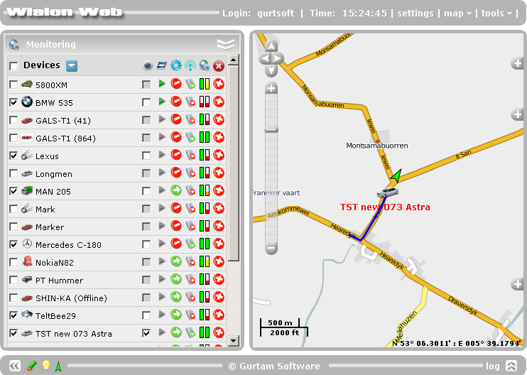 Wialon GPS Tracking Screenshot