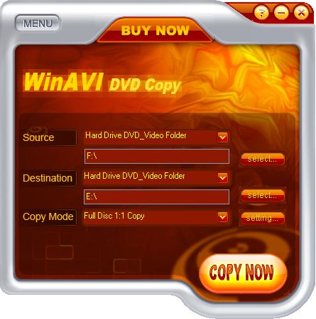 WinAVI DVD Copy Screenshot
