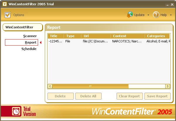 WinContentFilter 2005 Screenshot