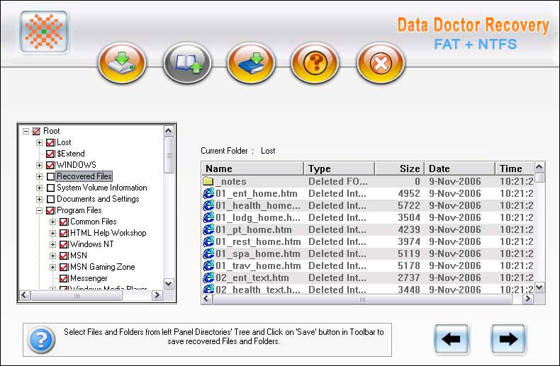 Windows Deleted Data Recovery Software Screenshot
