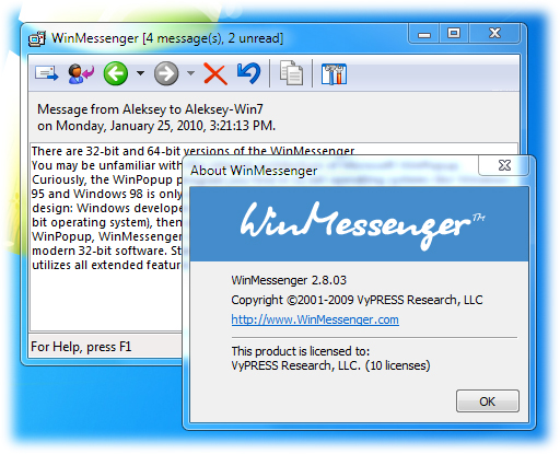 WinMessenger Screenshot