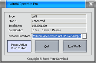 WinMx SpeedUp Pro Screenshot