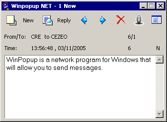 Winpopup NET messenger Screenshot