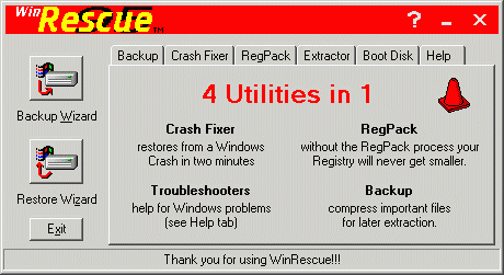 WinRescue 95 Screenshot